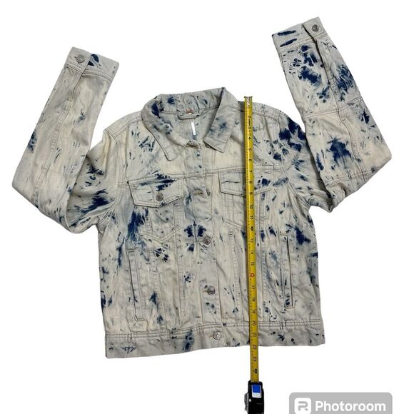 FREE PEOPLE Rumors Denim Jacket Size LARGE - Picture 7 of 16